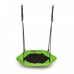 Leagan pentru copii hexagonal tip cuib de barza suspendat Ecotoys MIR6023 - Verde