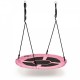 Leagan pentru copii rotund tip cuib de barza suspendat 100 cm Ecotoys MIR6001 - Roz