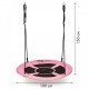 Leagan pentru copii rotund tip cuib de barza suspendat 100 cm Ecotoys MIR6001 - Roz