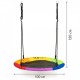 Leagan pentru copii rotund tip cuib de barza suspendat 100 cm Ecotoys MIR6001 - Multicolor