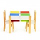 Set de masa cu doua scaune pentru copii Ecotoys XKF002