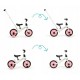 Bicicleta cu pedale si roti ajutatoare 3 in 1 Ecotoys YM-BB-12 - Pink