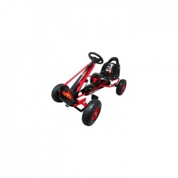 Kart cu pedale Gokart 3-6 Ani roti pneumatice din cauciuc frana de mana G3 R-Sport - Rosu