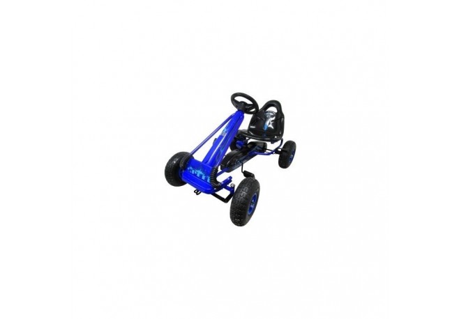 Kart cu pedale Gokart 3-6 Ani roti pneumatice din cauciuc frana de mana G3 R-Sport - Albastru