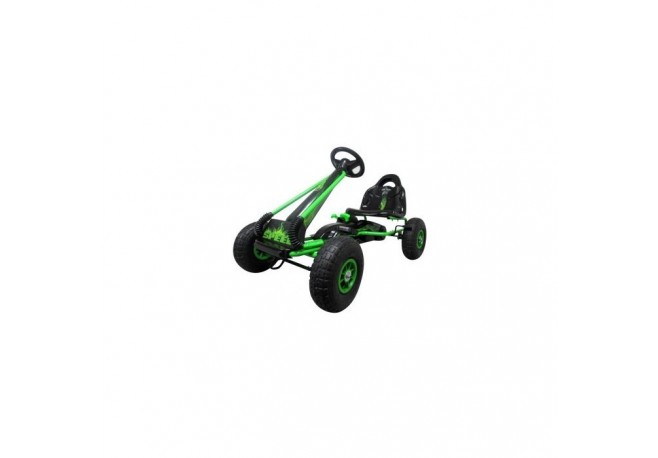 Kart cu pedale Gokart 3-6 Ani roti pneumatice din cauciuc frana de mana G3 R-Sport - Verde