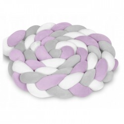 Protectie laterala pentru patut impletita 3 M Ricokids 722104 - Mov