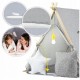 Cort de joaca pentru copii cu lampa Ricokids 740501 gri