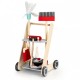 Antemergator din lemn XXL cu aspirator si elemente pentru curatenie Ecotoys 4404