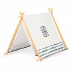 Cort de joaca pentru copii tip wigwam (indian) cu structura din lemn Ecotoys 8111