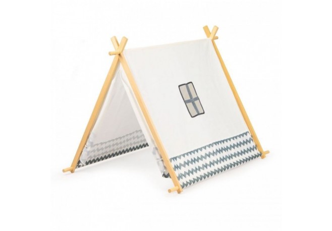 Cort de joaca pentru copii tip wigwam (indian) cu structura din lemn Ecotoys 8111