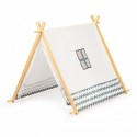 Cort de joaca pentru copii tip wigwam (indian) cu structura din lemn Ecotoys 8111