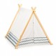 Cort de joaca pentru copii tip wigwam (indian) cu structura din lemn Ecotoys 8111