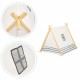 Cort de joaca pentru copii tip wigwam (indian) cu structura din lemn Ecotoys 8111