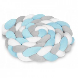 Protectie laterala pentru patut impletita 3 m Ricokids 722101 - Albastru