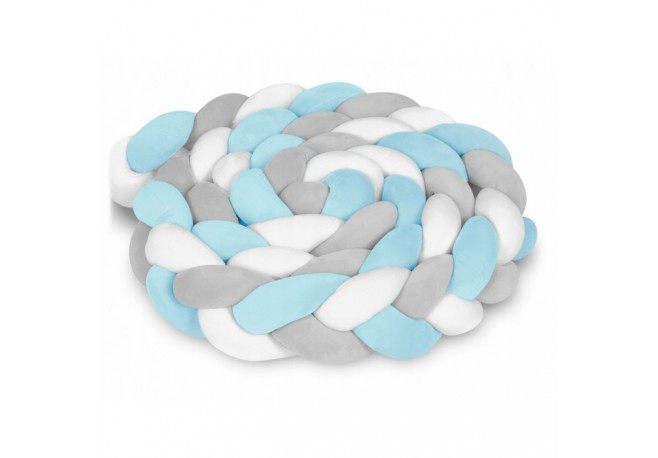 Protectie laterala pentru patut impletita 3 m Ricokids 722101 - Albastru