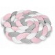 Protectie laterala pentru patut impletita 3 m Ricokids 722103 - Roz