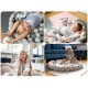 Protectie laterala pentru patut impletita 3 m Ricokids 722103 - Roz
