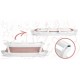 Cadita de baie cu dop de scurgere Ricokids RK-281 - Roz