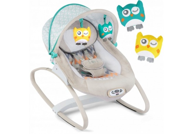 Balansoar cu vibratii si muzica Ricokids 7320 - Gri