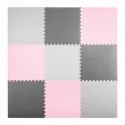 Salteluta de joaca tip puzzle 180 X 180 cm Ricokids 7498 - Roz - Gri