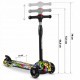 Trotineta cu roti cu LED Ricokids Piko 765011 - Negru - Galben