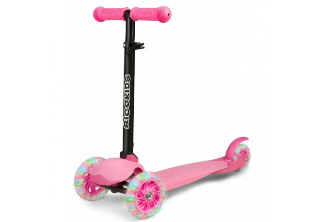 Trotineta cu roti cu LED Ricokids Loco 765102 - Roz