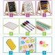 Tabla educationala cu doua fete si accesorii Ricokids RK-803 66 x 45 x 32 cm Natur