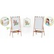 Tabla educationala cu doua fete si accesorii Ricokids RK-802 78 x 44 x 29 cm Natur