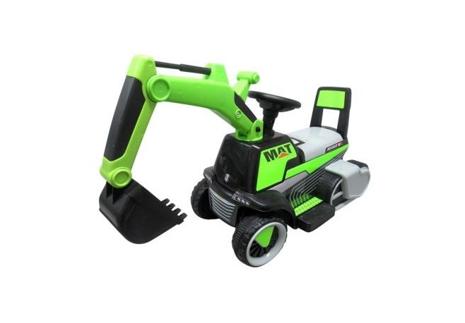 Excavator electric pe baterie cu muzica si lumini LED C3 R-Sport - Verde