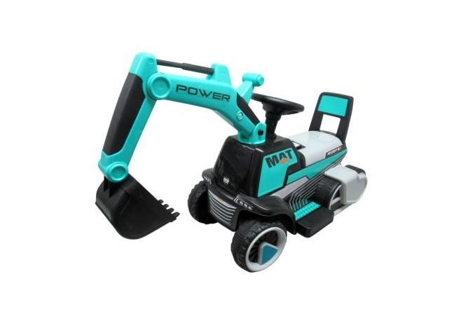 Excavator electric pe baterie cu muzica si lumini LED C3 R-Sport - Albastru