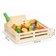Set de fructe si legume cu tocator de lemn si cutit Ecotoys HM191520