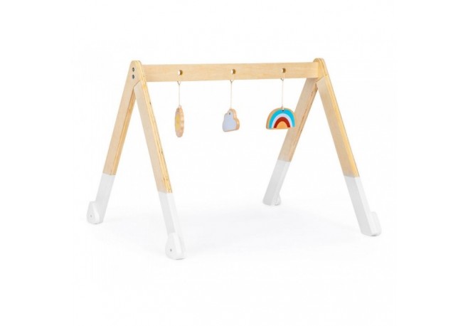 Bara educativa din lemn pentru copii cu 3 jucarii Ecotoys CA12231