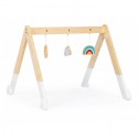 Bara educativa din lemn pentru copii cu 3 jucarii Ecotoys CA12231