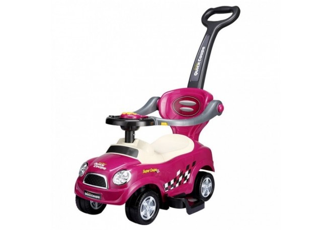 Masinuta de impins Ecotoys 321 Mini Cooper - Roz