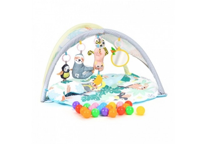 Salteluta de joaca cu 20 bile si animalute cu sunete Ecotoys CC8736 - Gri