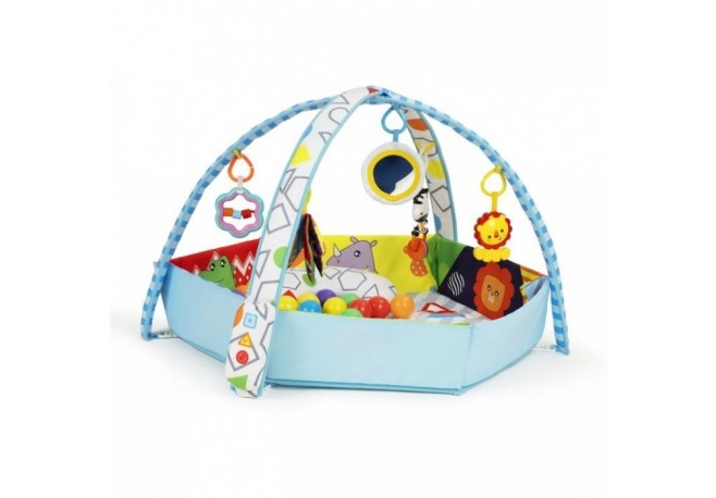 Salteluta de joaca cu 20 bile si jucarii Ecotoys CC8741 - Multicolora