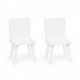 Set de masa in forma de luna si doua scaune pentru copii Ecotoys WH140 - Alb