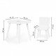 Set de masa in forma de luna si doua scaune pentru copii Ecotoys WH140 - Alb