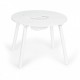 Set de masa cu doua scaune pentru copii si loc de depozitare jucarii Ecotoys WH135 - Alb
