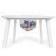 Set de masa cu doua scaune pentru copii si loc de depozitare jucarii Ecotoys WH135 - Alb