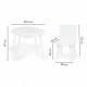 Set de masa cu doua scaune pentru copii si loc de depozitare jucarii Ecotoys WH135 - Alb