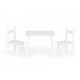 Set de masa cu doua scaune pentru copii Ecotoys ESC-W-0288A - Alb