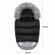Sac de dormit Ricokids 95 x 48 cm Ricokids Elmi 720014 - Negru cu argintiu