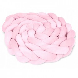 Protectie laterala pentru patut impletita 3 M Ricokids 722113 - Roz deschis