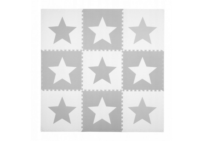 Salteluta de joaca 180 X 180 cm Ricokids 7502 - Gri cu stele