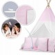 Cort de joaca pentru copii cu ghirlanda 3 pernite si lampa LED unicorn Ricokids 740403 120 X 120 X 165 cm - Roz