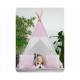 Cort de joaca pentru copii cu ghirlanda 3 pernite si lampa LED unicorn Ricokids 740403 120 X 120 X 165 cm - Roz
