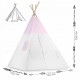 Cort de joaca pentru copii cu ghirlanda 3 pernite si lampa LED unicorn Ricokids 740403 120 X 120 X 165 cm - Roz