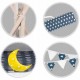 Cort de joaca pentru copii cu ghirlanda 3 pernite si lampa LED luna Ricokids 740404 120 X 120 X 165 cm - Bleumarin