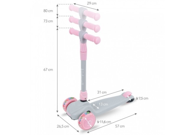 Trotineta Kidwell JAX - Gray Pink
